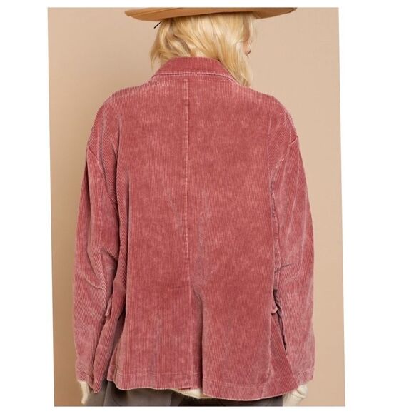 CORDUROY jacket, oversized fit, long sleeve - Picture 8 of 14